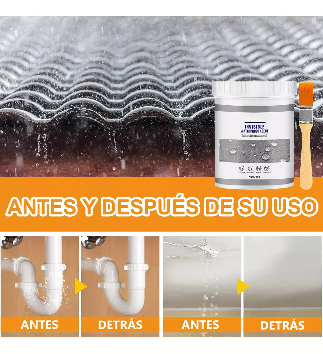 Sellador impermeable invisible (350 g) – Anti Filtraciones