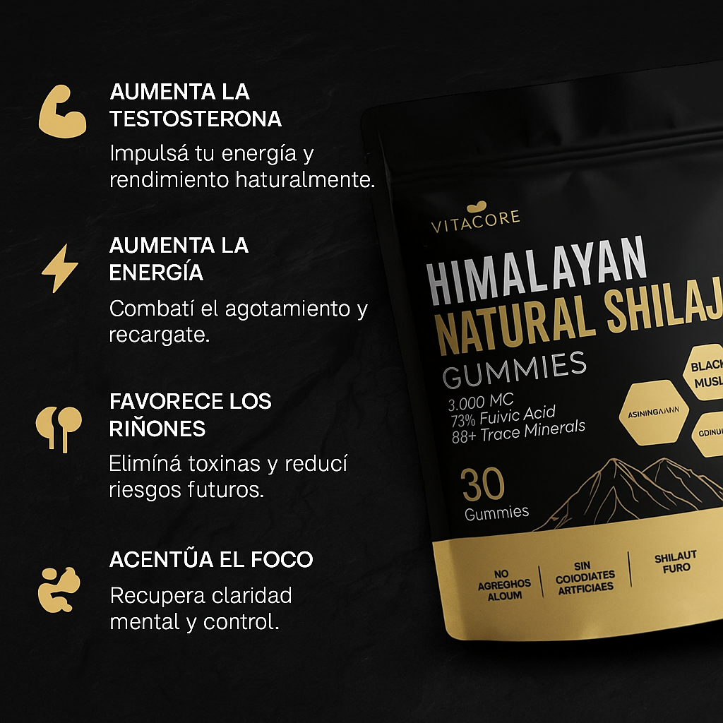 Gomitas de Shilajit – Más energía, mejor ánimo y rendimiento