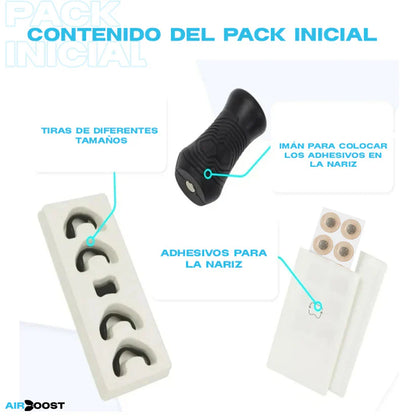 AirBoost | Tiras Nasales Antirronquidos Magnéticas